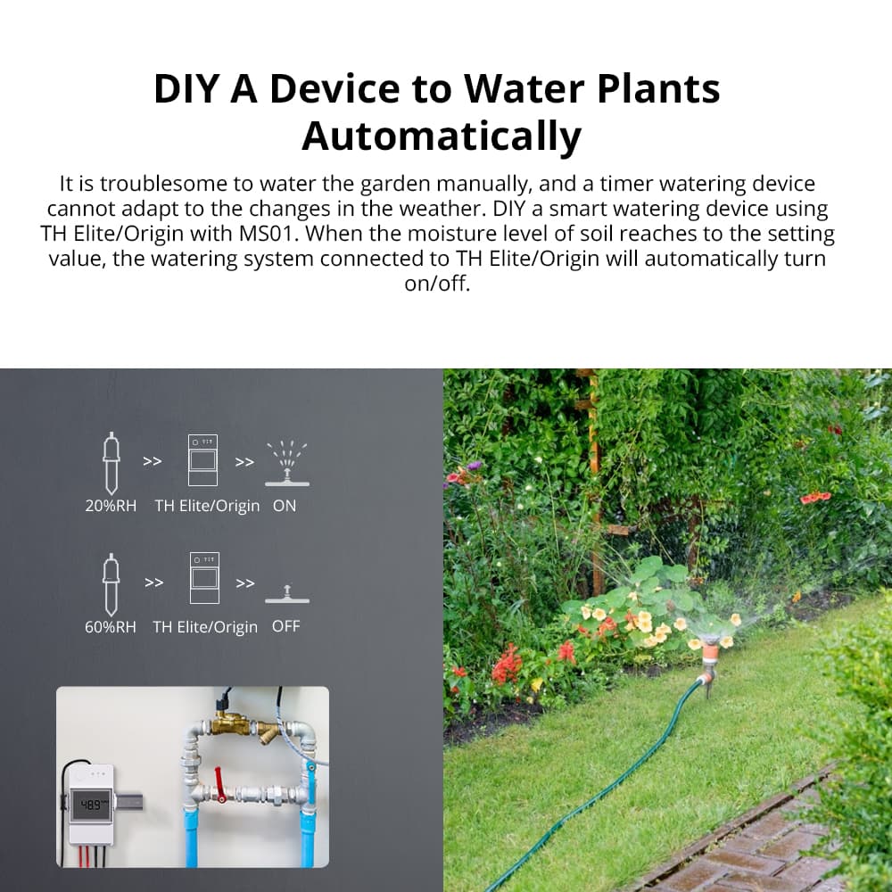 SONOFF MS01 Smart Soil Moisture Sensor with RJ9 Adapter