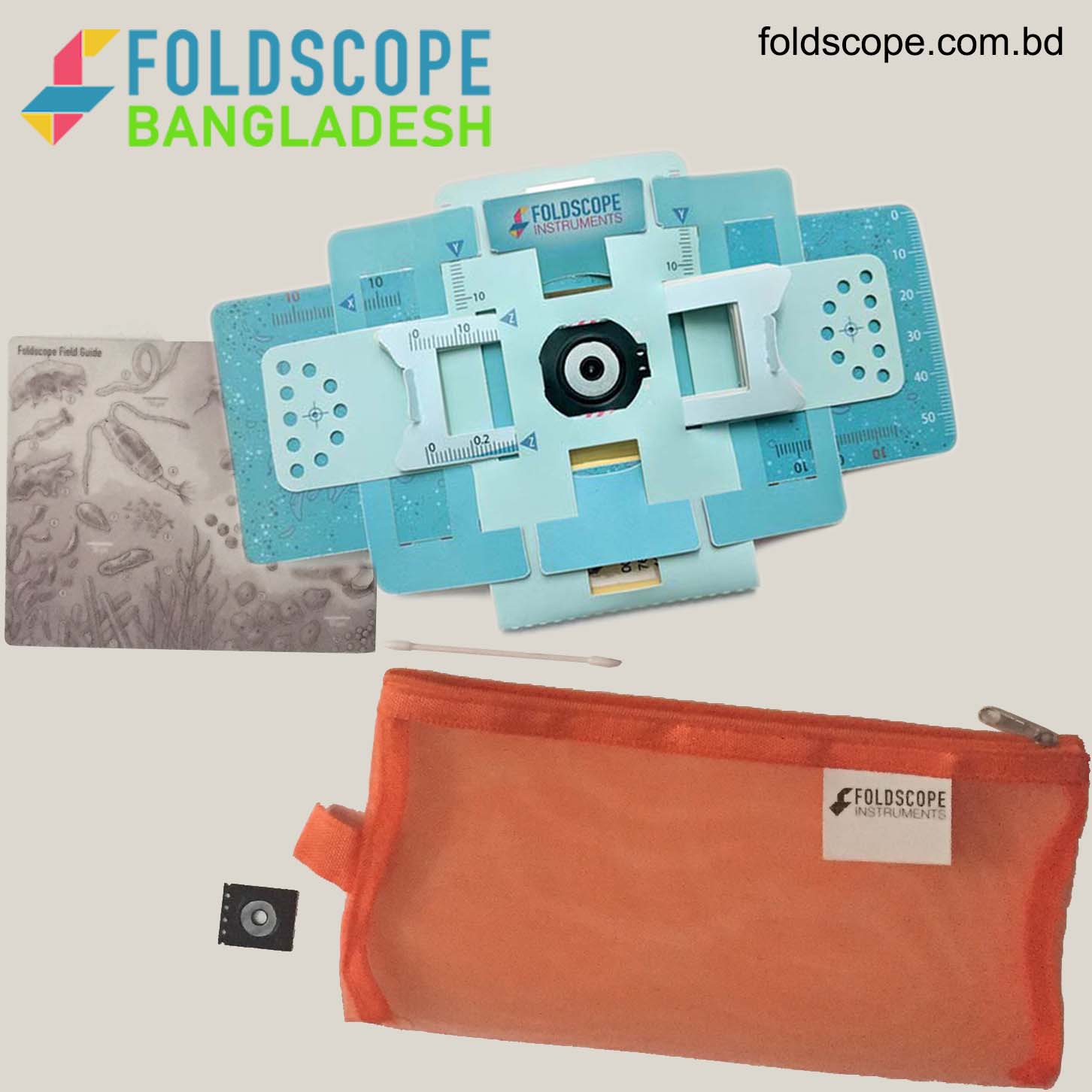 Assembled Foldscope Original Paper Microscope – 1 Piece