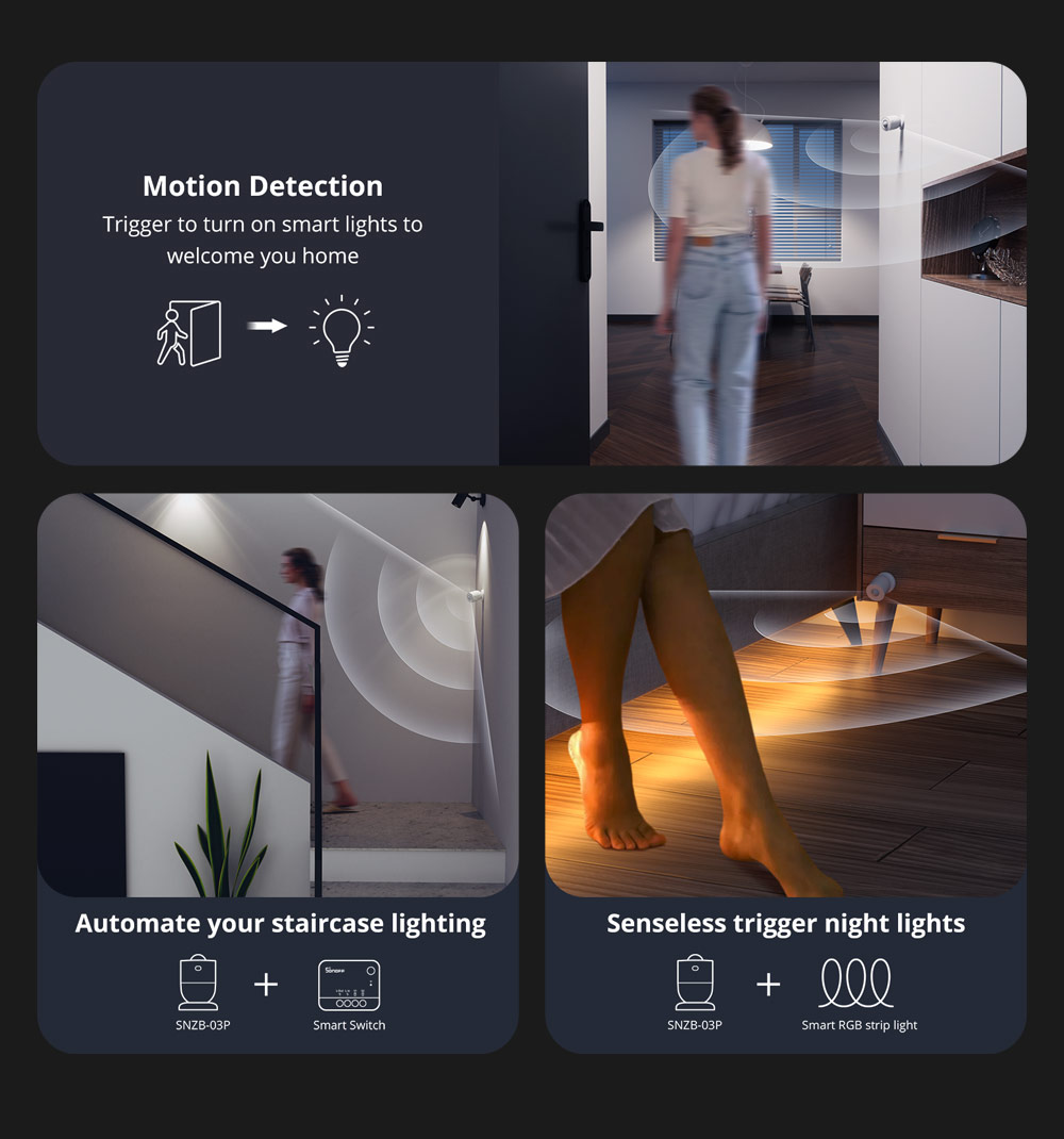 SONOFF ZigBee Motion Sensor - SNZB-03P features image