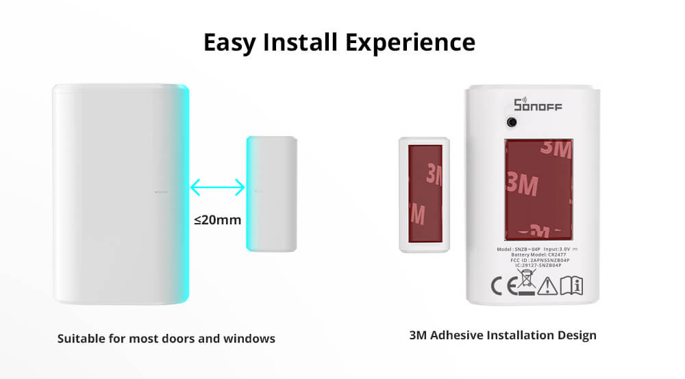 SONOFF Zigbee DoorWindow Sensor - SNZB-04P (bg1)