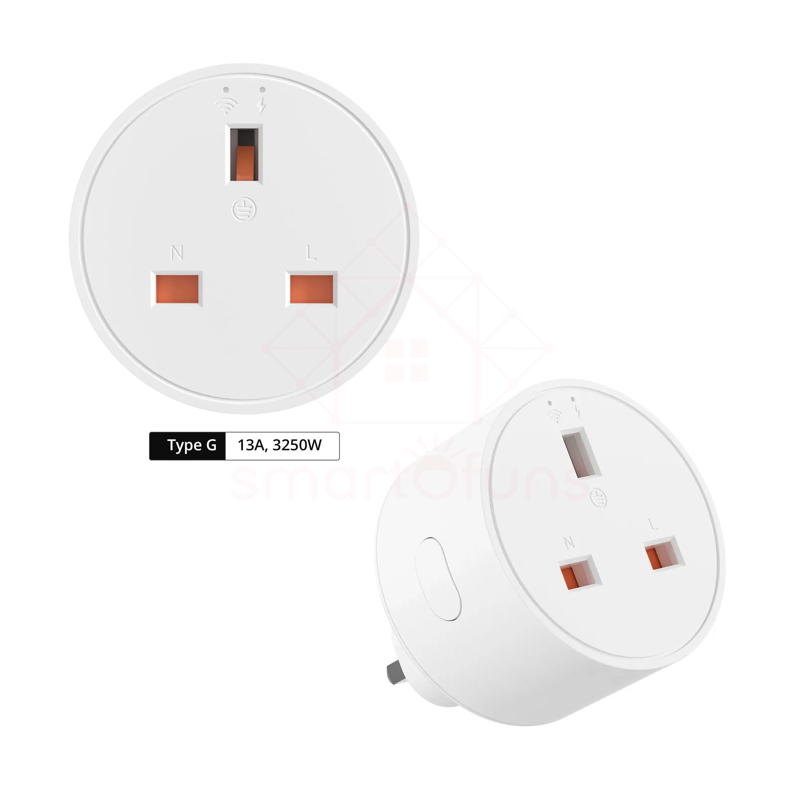 SONOFF iPlug Wi-Fi Smart Plug — S60 Series, Type G, 13A, 3250W