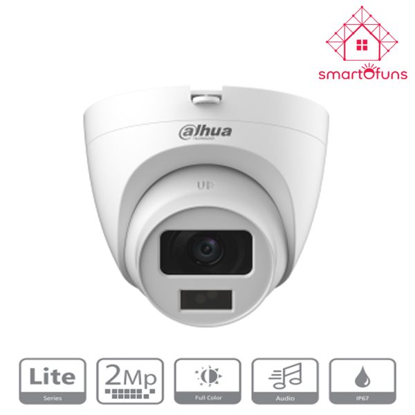 Dahua HDW1209CLQP-A-LED 2MP Color Audio Dome Camera - SmartOfuns