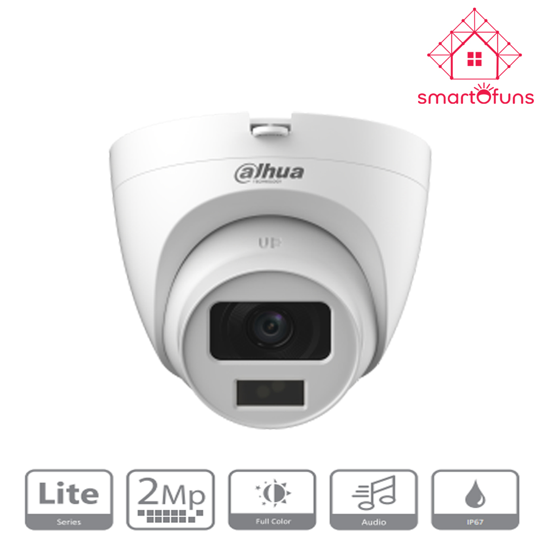 Dahua HDW1209CLQP-A-LED 2MP Color Audio Dome Camera - SmartOfuns