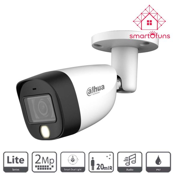 Dahua HAC-HFW1200CMP-IL-A 2MP Full-Color HDCVI Audio Bullet Camera