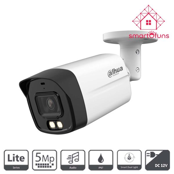 Dahua HAC-HFW1500TLMP-IL-A 5MP Full-Color HDCVI Audio Bullet Camera - SmartOfuns