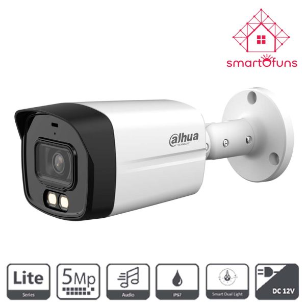 Dahua HAC-HFW1500TLMP-IL-A 5MP Full-Color HDCVI Audio Bullet Camera - SmartOfuns