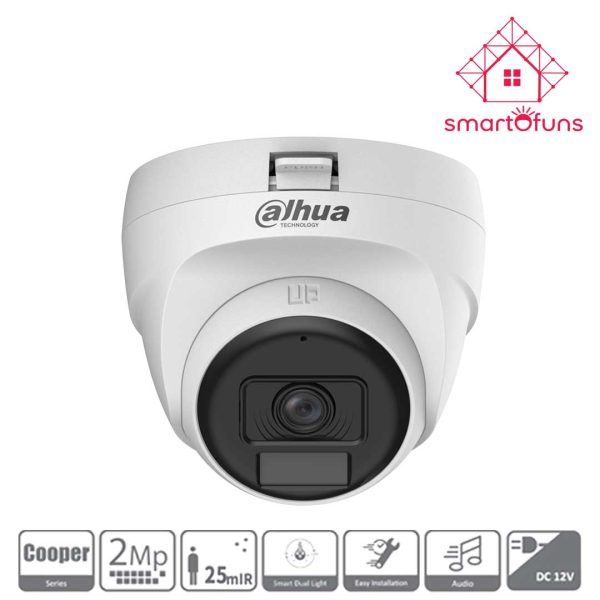 Dahua HAC-T1A21-U-IL-A 2MP Full-Color Audio HDCVI Dome Camera - SmartOfuns