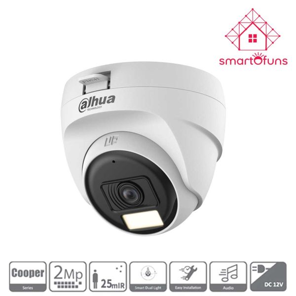 Dahua HAC-T1A21-U-IL-A 2MP Full-Color Audio HDCVI Dome Camera - SmartOfuns