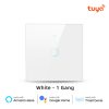 Tuya WiFi 1 Gang Smart Touch Switch Tempered Glass Panel White Color Main Image