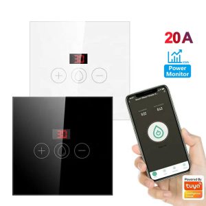 Tuya WiFi Smart 20A DP Touch Switch with Countdown Timer & Power Monitoring – Black Color