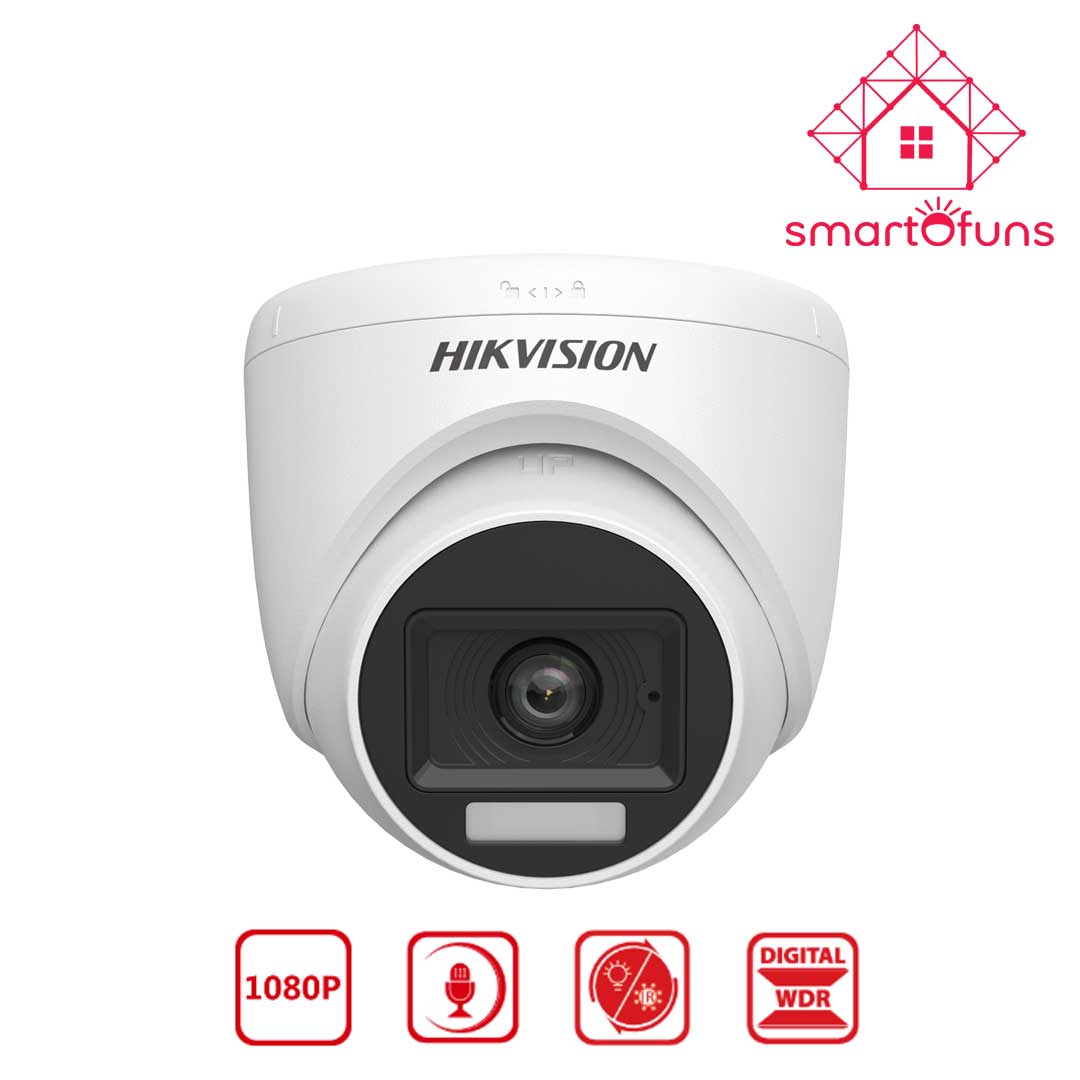 Hikvision DS-2CE76D0T-LPFS 2MP Full-Color HDCVI Audio Dome Camera